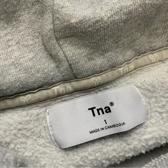TNA Womens Hooded Drawstring Sweater Gray. Size 1. - Picture 4 of 7